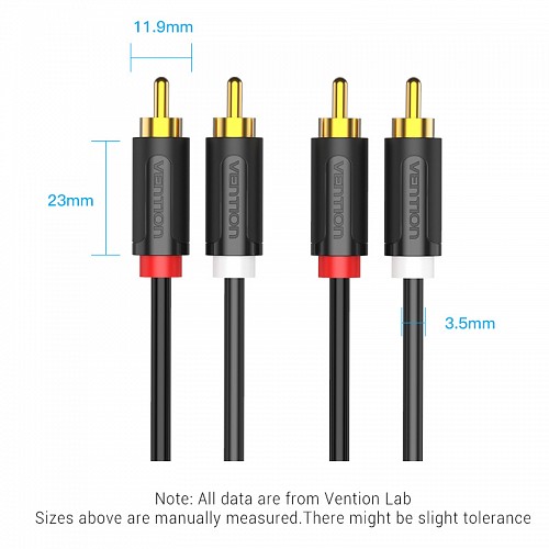 Vention AUDIO 2RCA to 2RCA M-M Cable 2.0m BCMBH - Image 3