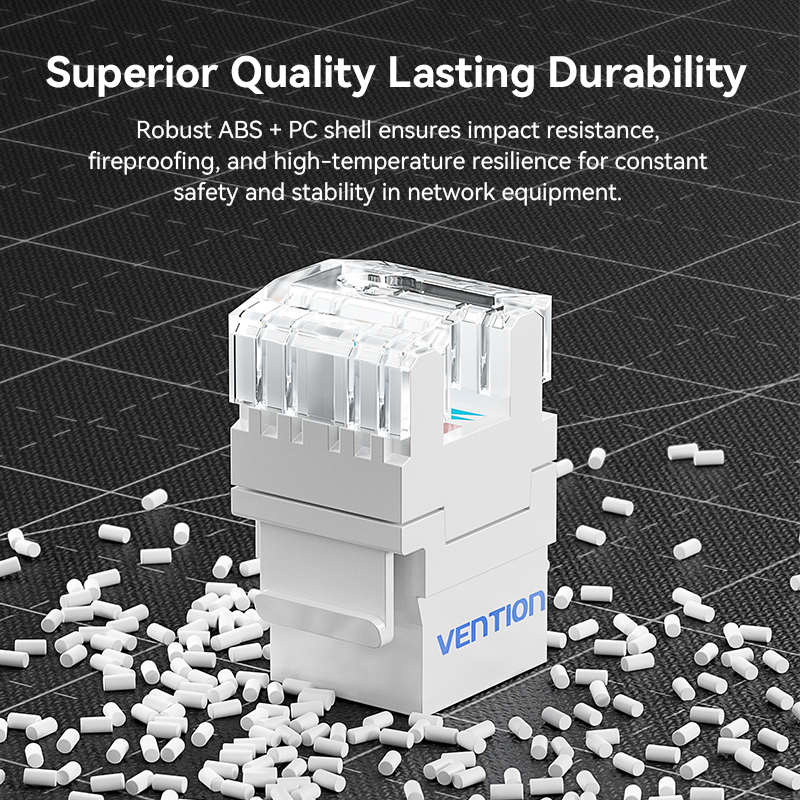 Vention NETWORK Keystone Jack CAT6 UTP 180 degrees White IRHW0 - Image 4