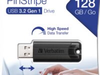 Verbatim USB Drive 3.2 Pinstripe 128GB Black