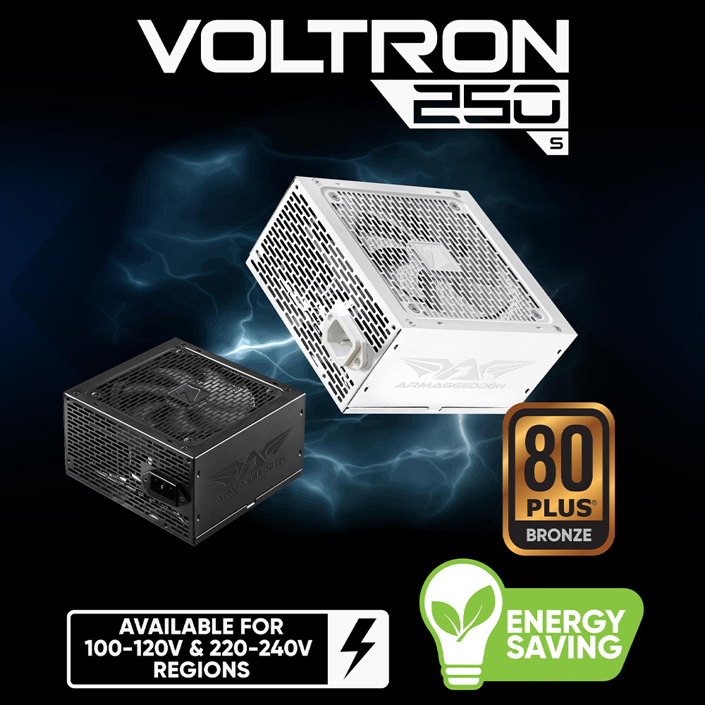 Armaggeddon Gaming Case M-ATX AQUARON NEMO White (3x Chroma Fans & 250W 80+ PSU) - Image 5