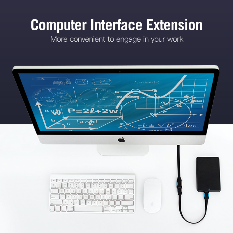 Vention IT Cable USB-A 3.0 M-F Extension Flat 1.5m Black VAS-A13-B150 - Image 4