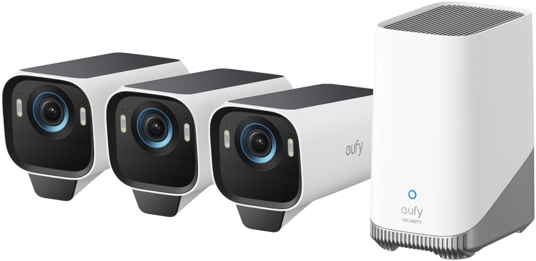 Anker Eufy Security Camera Kit eufyCam S3 Pro 3Pack & Homebase3