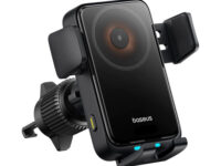 Baseus Car Charger Wireless AirVent Wisdom Pro Auto Coil Alignment 15W Black
