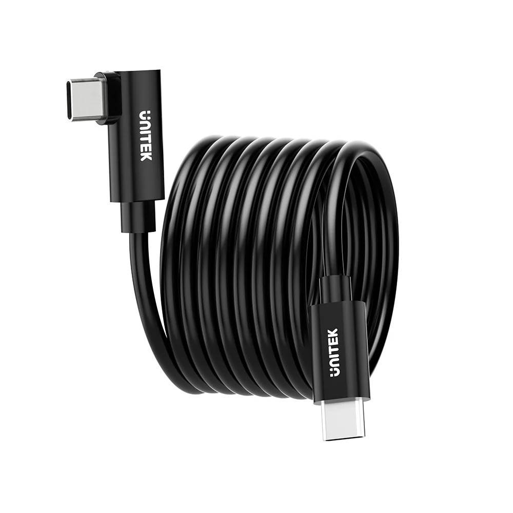 Unitek UC VR Link Pro Cable USB-C to USB-C 90 Degree 5Gps & 60W 5.0m C14094A - Image 5