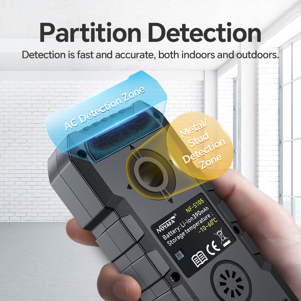 Noyafa Wall Detector-High Sensitivity, Safety Drilling, Support Various Material Detection NF-5105 - Image 5