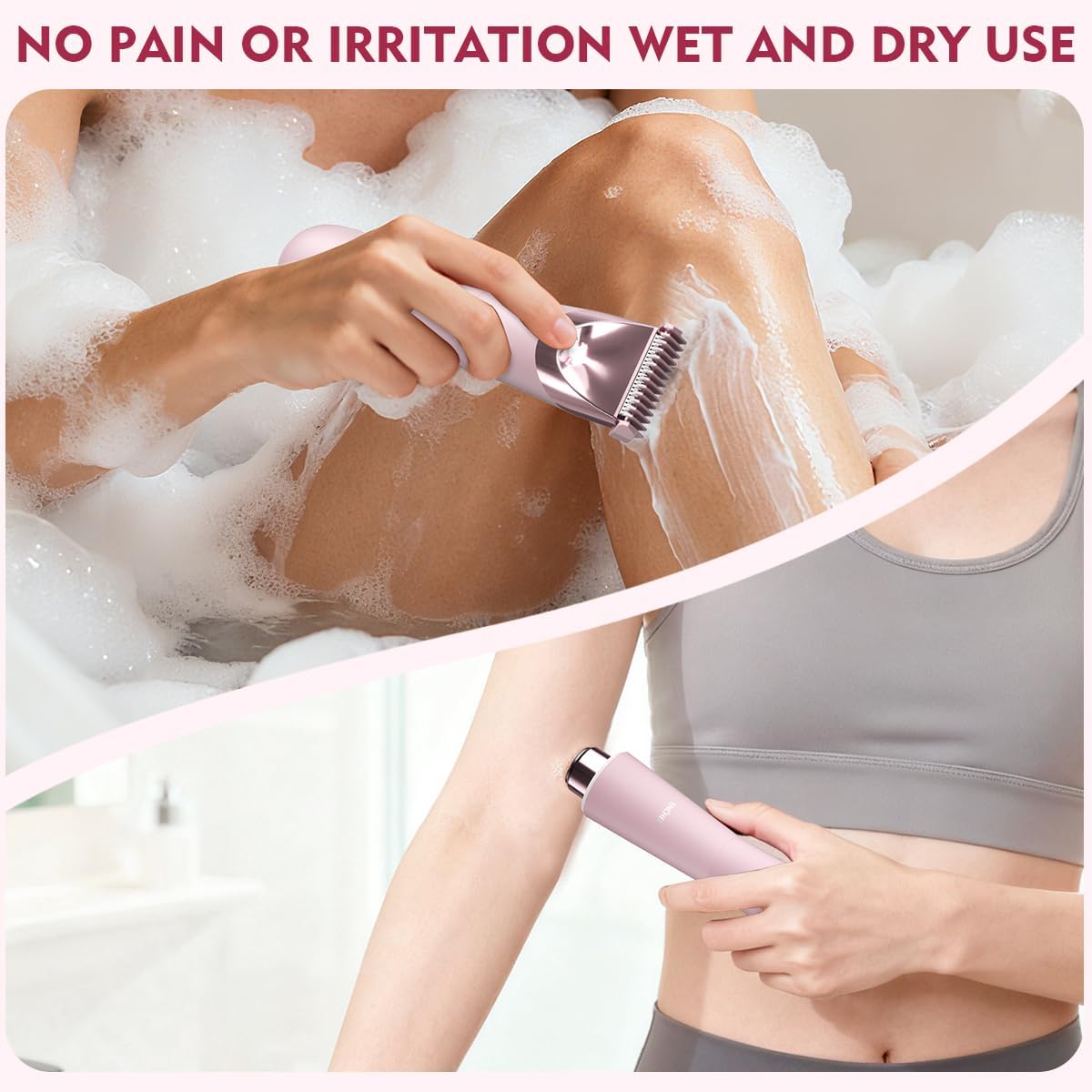 Enchen Body Hair Trimmer A4 USB-C 400mAh Pink - Image 7