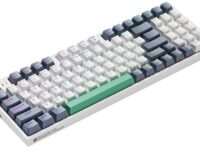 Machenike K500-B94 White Mechanical Gaming Keyboard 94 Red Switch Keys