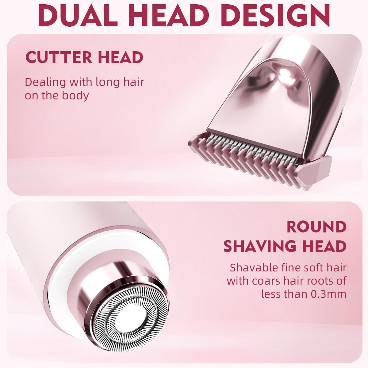 Enchen Body Hair Trimmer A4 USB-C 400mAh Pink - Image 8