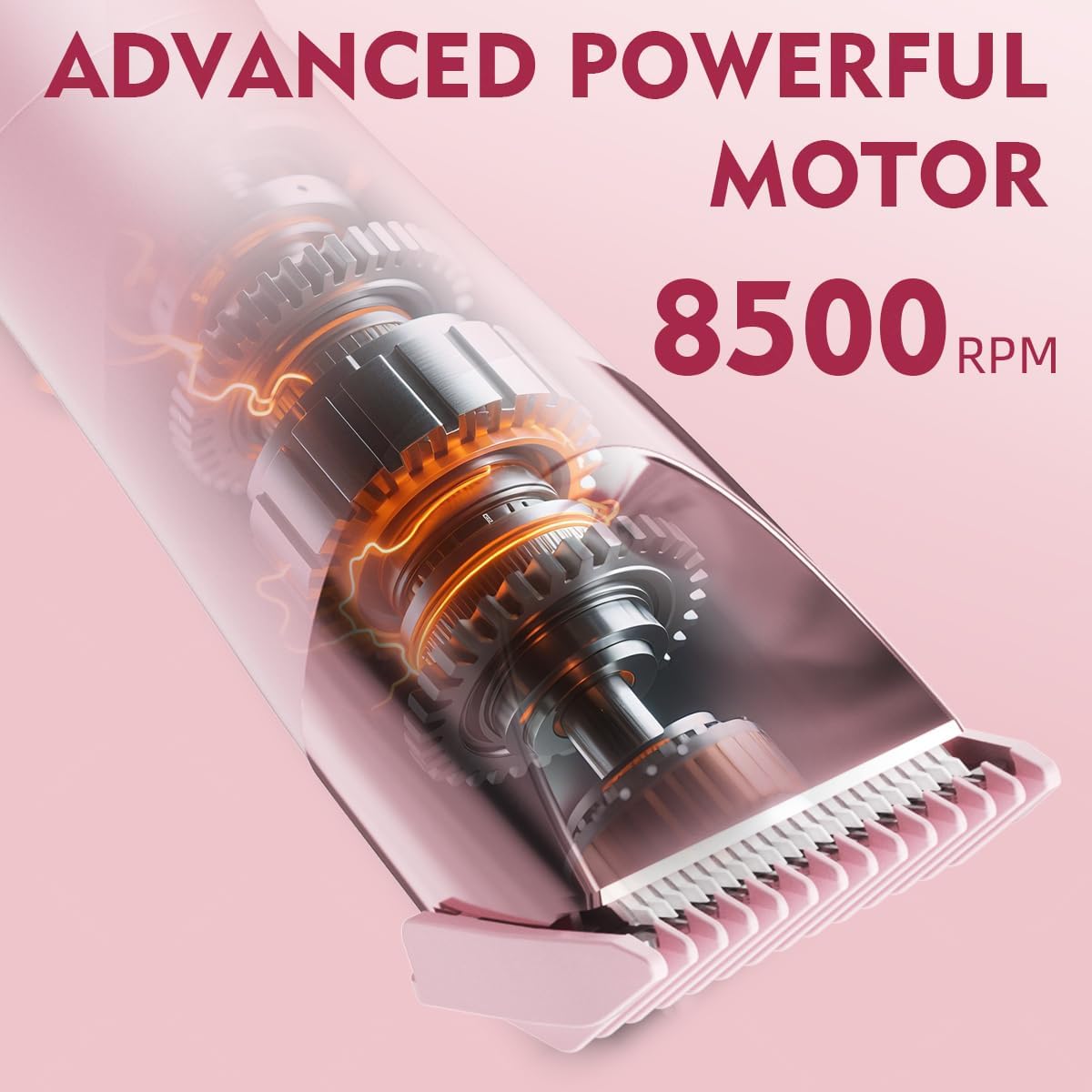 Enchen Body Hair Trimmer A4 USB-C 400mAh Pink - Image 5