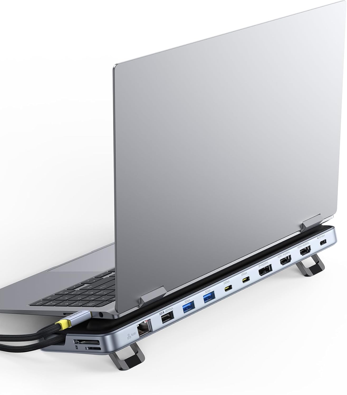 Baseus 12-in-1 Laptop Docking Station 2 x 4K HDMI & 1 x 4K DP - 2x USBC & 3x USB-A - SD Gb Lan PD100W