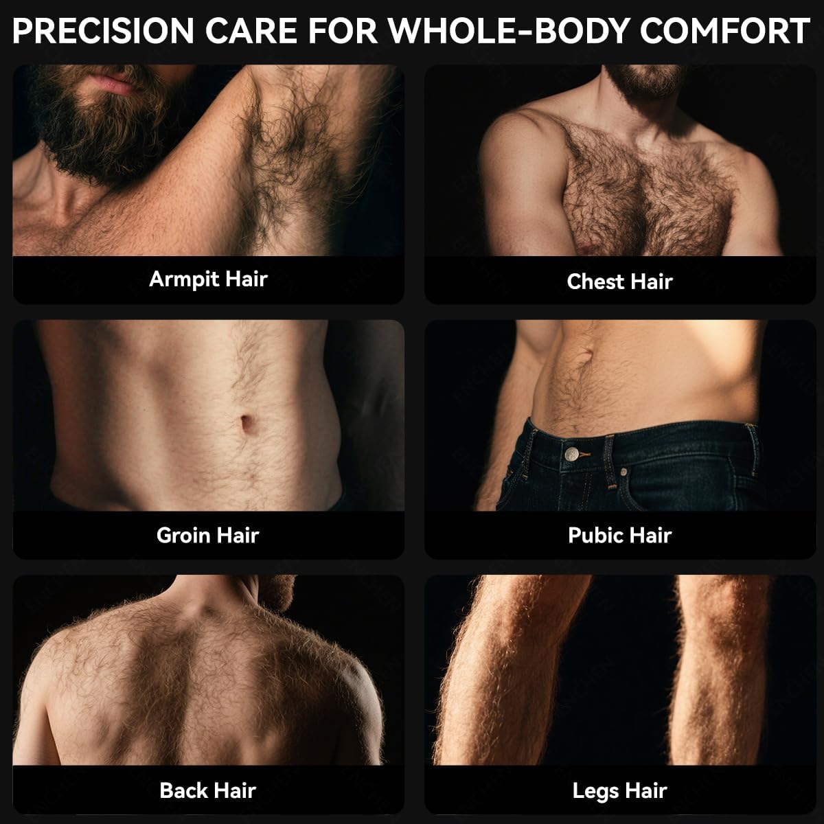 Enchen Body Hair Trimmer SPARK 5 USB-C 800mAh Black - Image 6