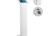 Brateck Tablet FloorStand AntiTheft 10-11'' with Custom Branding PAD32-01 White
