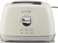 Gorenje Kitchen Toaster 1000W 2 Slots 7 Heating Levels T900RL Retro Ivory