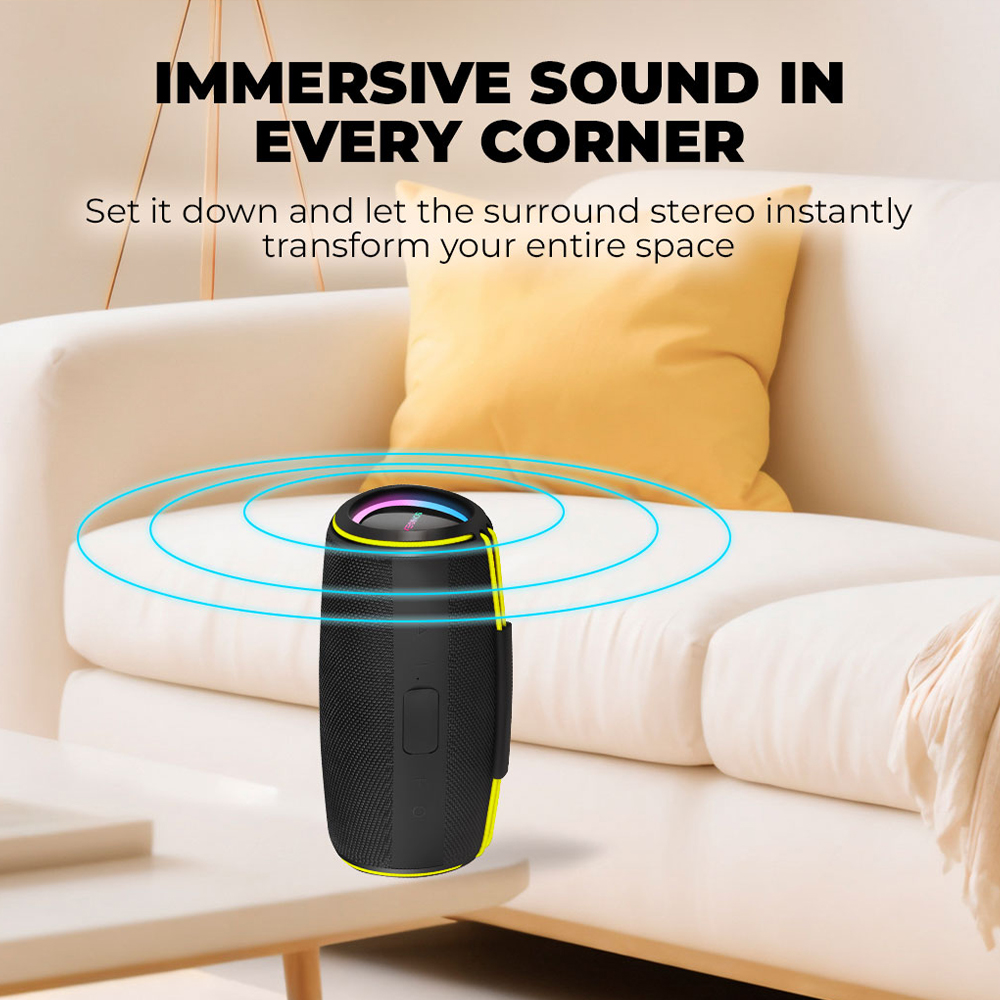 SonicGear Portable Speaker TWS BT/USB/FM/RGB IPX5 30W SONICGO! BOOM 6 - Image 6