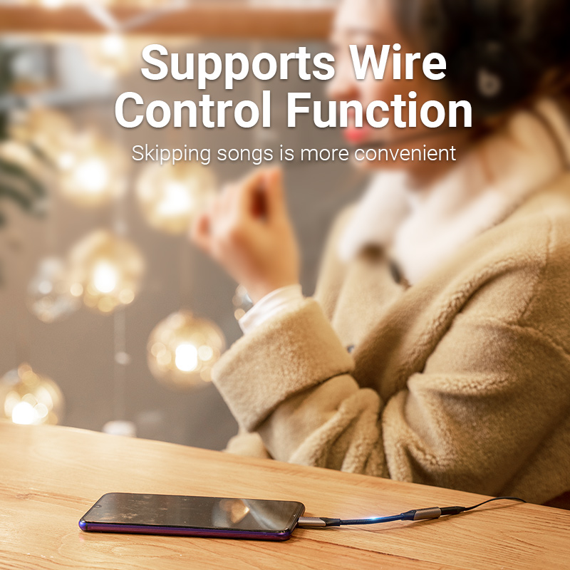 Vention AUDIO CONVERTER USB-C to 3.5mm Female Adaptor Braided 0.1m BGJHA - Image 7