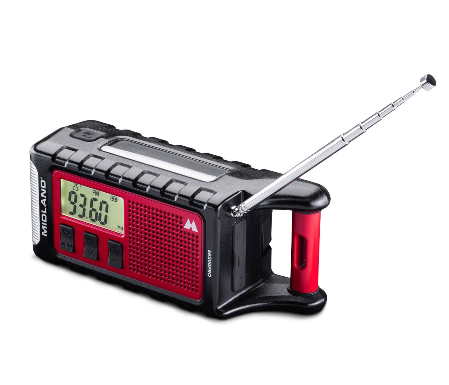 Midland Emergency Powerbank 10000mah Temp Sensor, BT, FM Radio, Dynamo & Solar Powered, 130 Lmn Flashlight ER300 PRO - Image 6