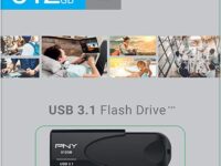 PNY Flash Drive Attache 4 USB 3.1 Stick 512GB Capless Slider Black FD512ATT431KK