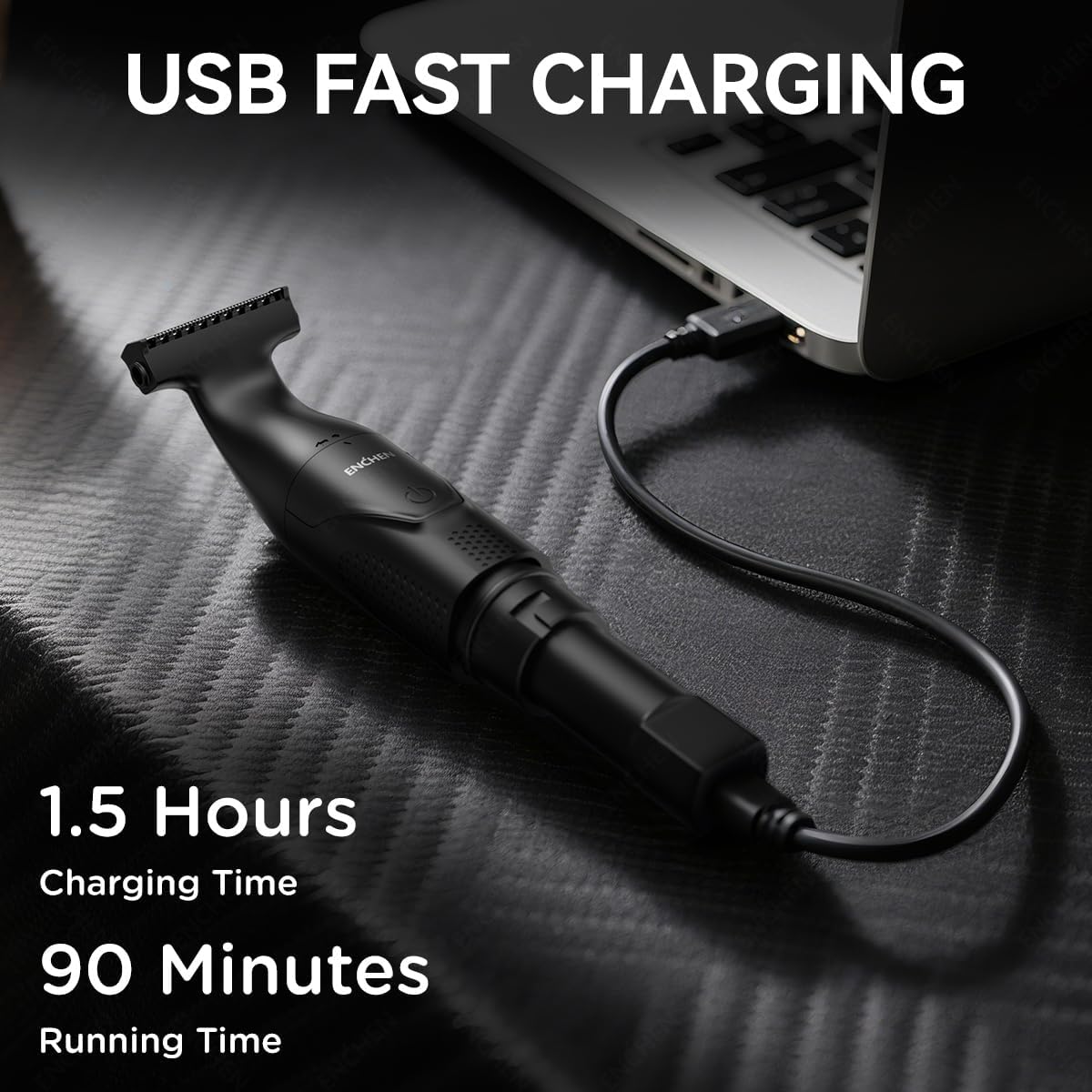 Enchen Body Hair Trimmer SPARK 5 USB-C 800mAh Black - Image 3