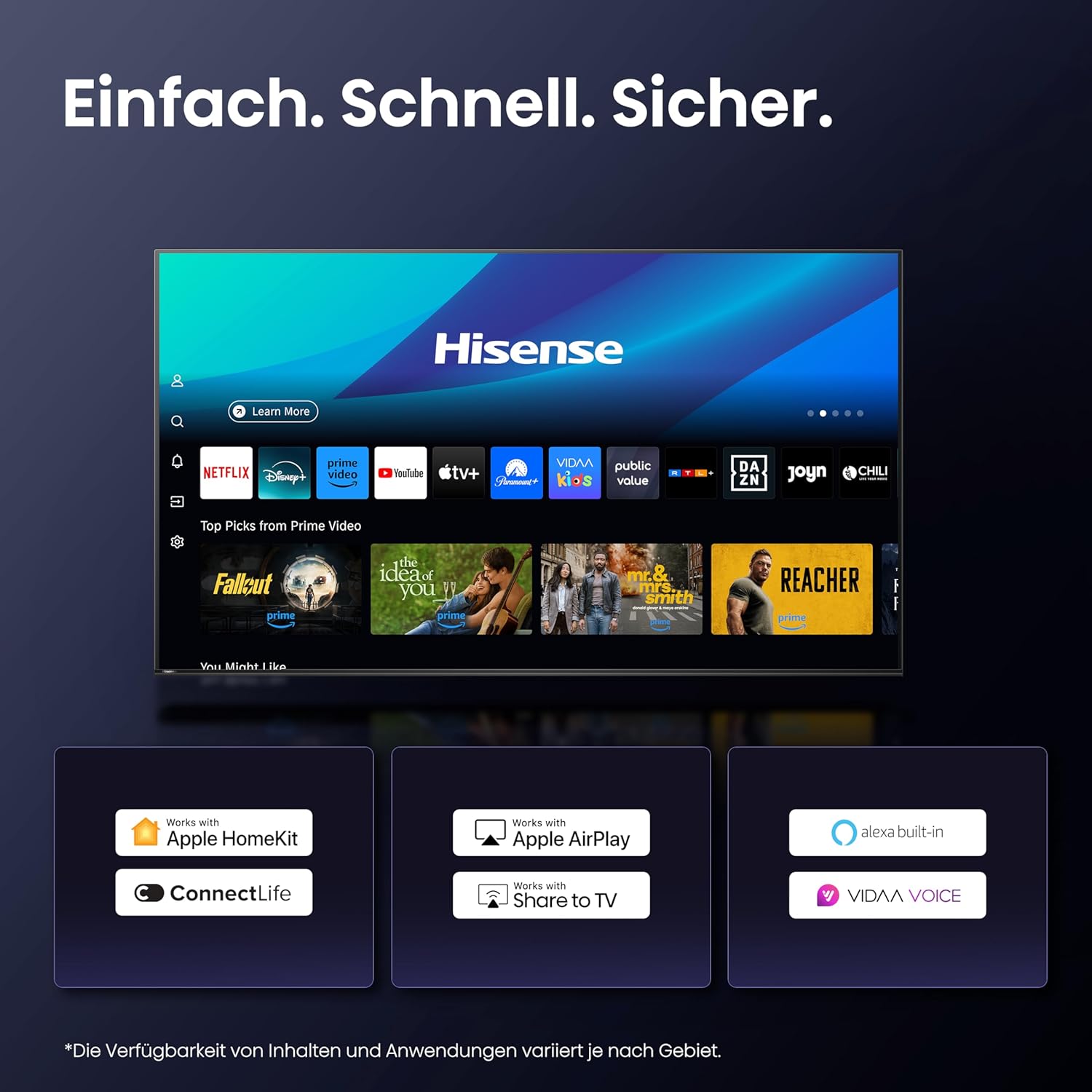 Hisense 65E7Q PRO 65'' 4K Smart QLED144hz TV - Image 4
