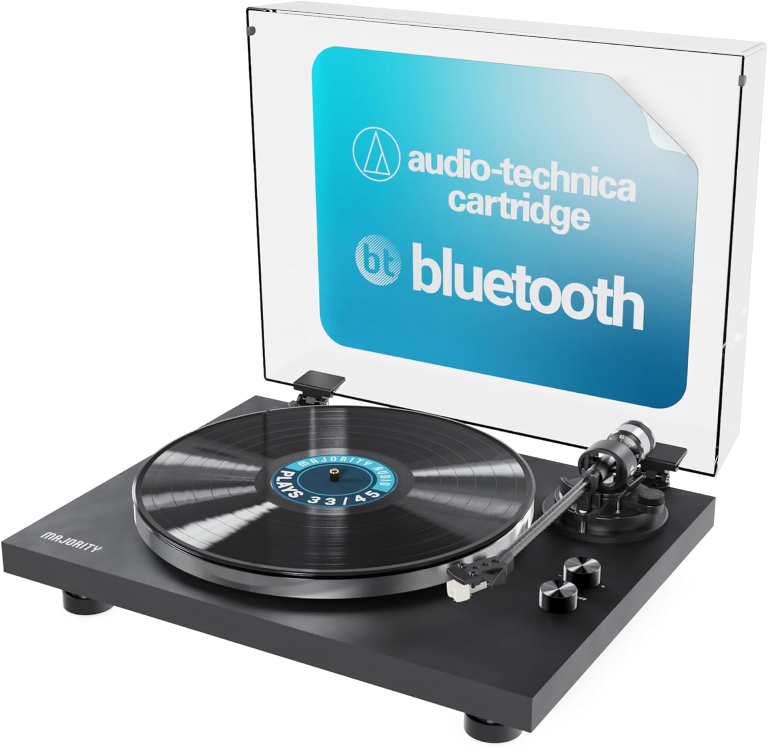 Majority STYLO Superior Quality Audiophile Turntable with Aluminium Platter & Carbon Fiber Arm