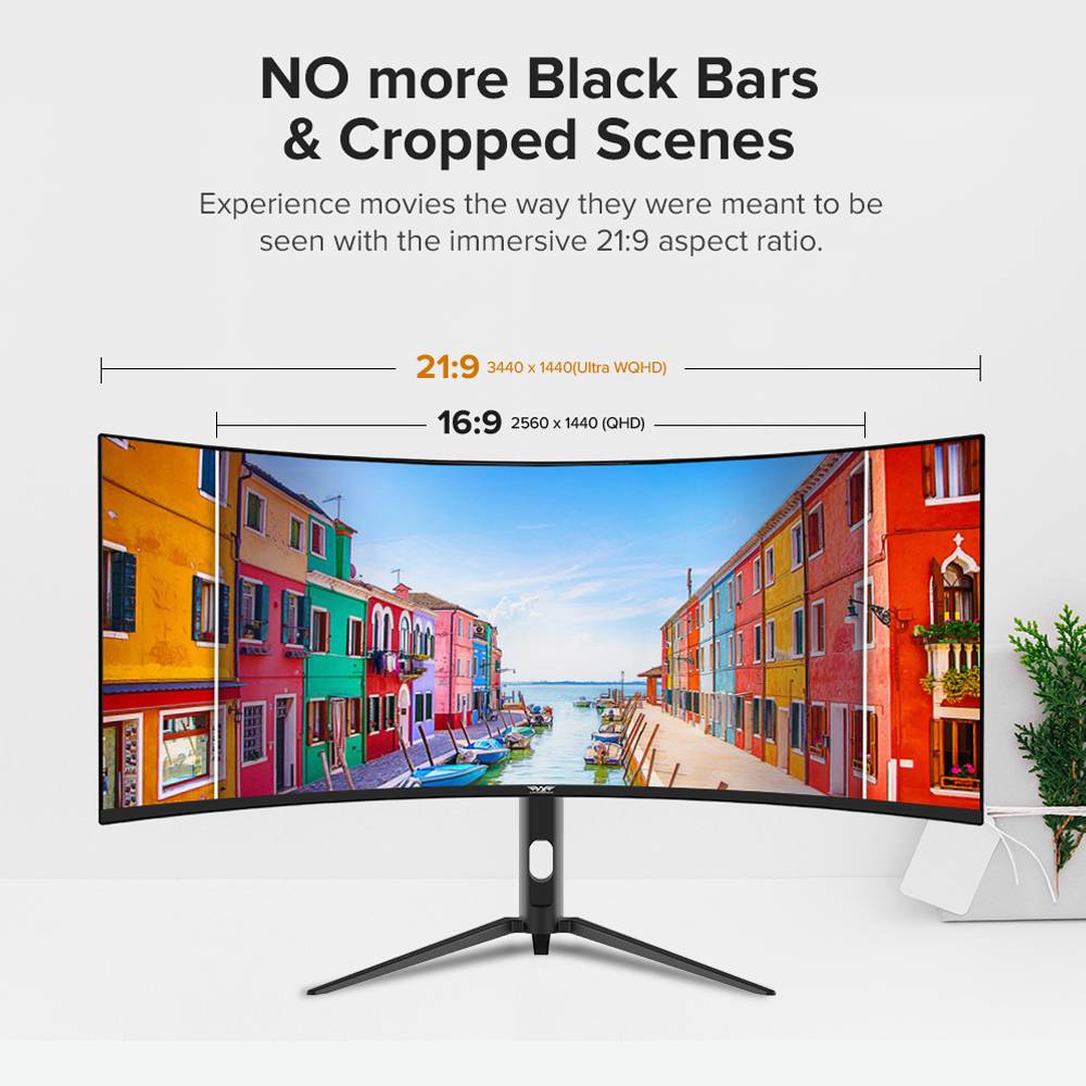 Armaggeddon Gaming Monitor 34'' Curved 1800R 3.5K 180Hz 1ms XC34UWQHD Super 180 Black - Image 7