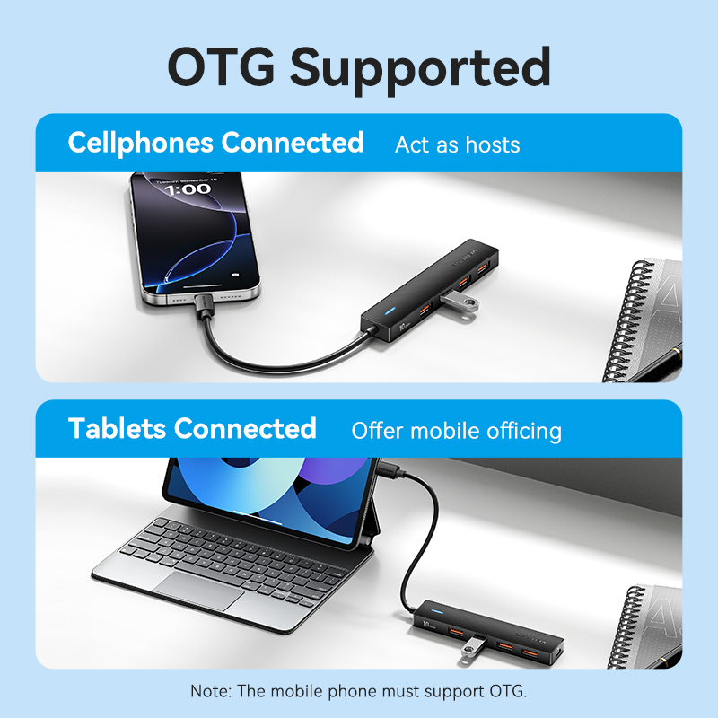 Vention IT HUB USB-C 3.2 4xA + PD100W USB-C Port CKCBB - Image 7