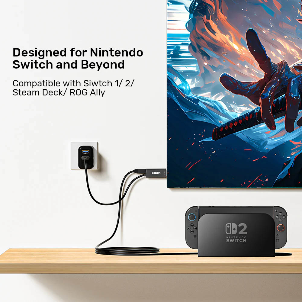 Unitek Converter USB-C to HDMI Cable 4K60Hz 2.0m + PD100W V1439A - Image 8