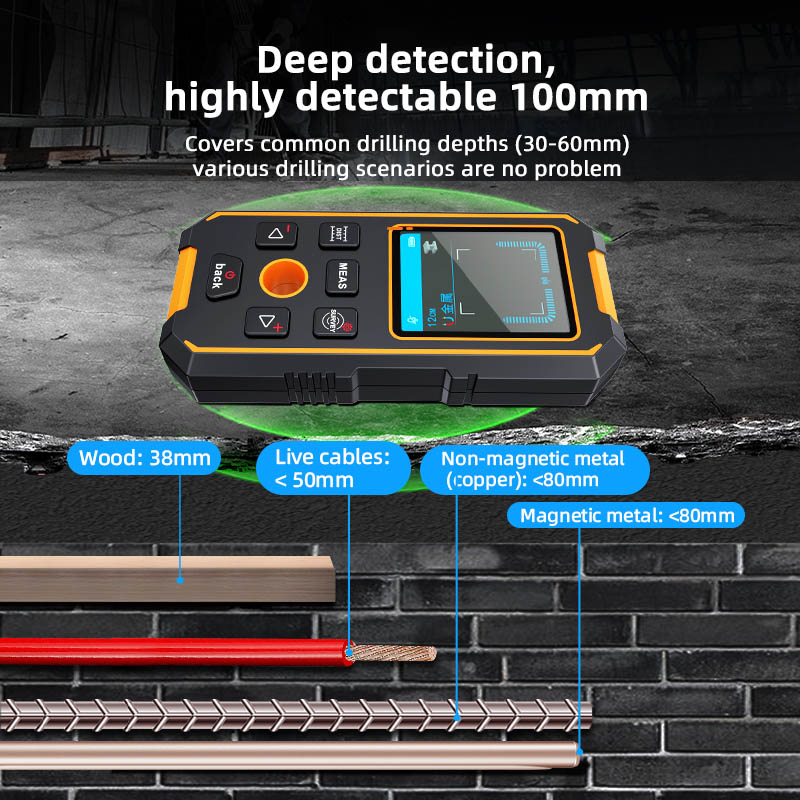Noyafa Multifunctional Wall Detector / Stud Finder detect metal, wood, and live wires NF-513S - Image 8