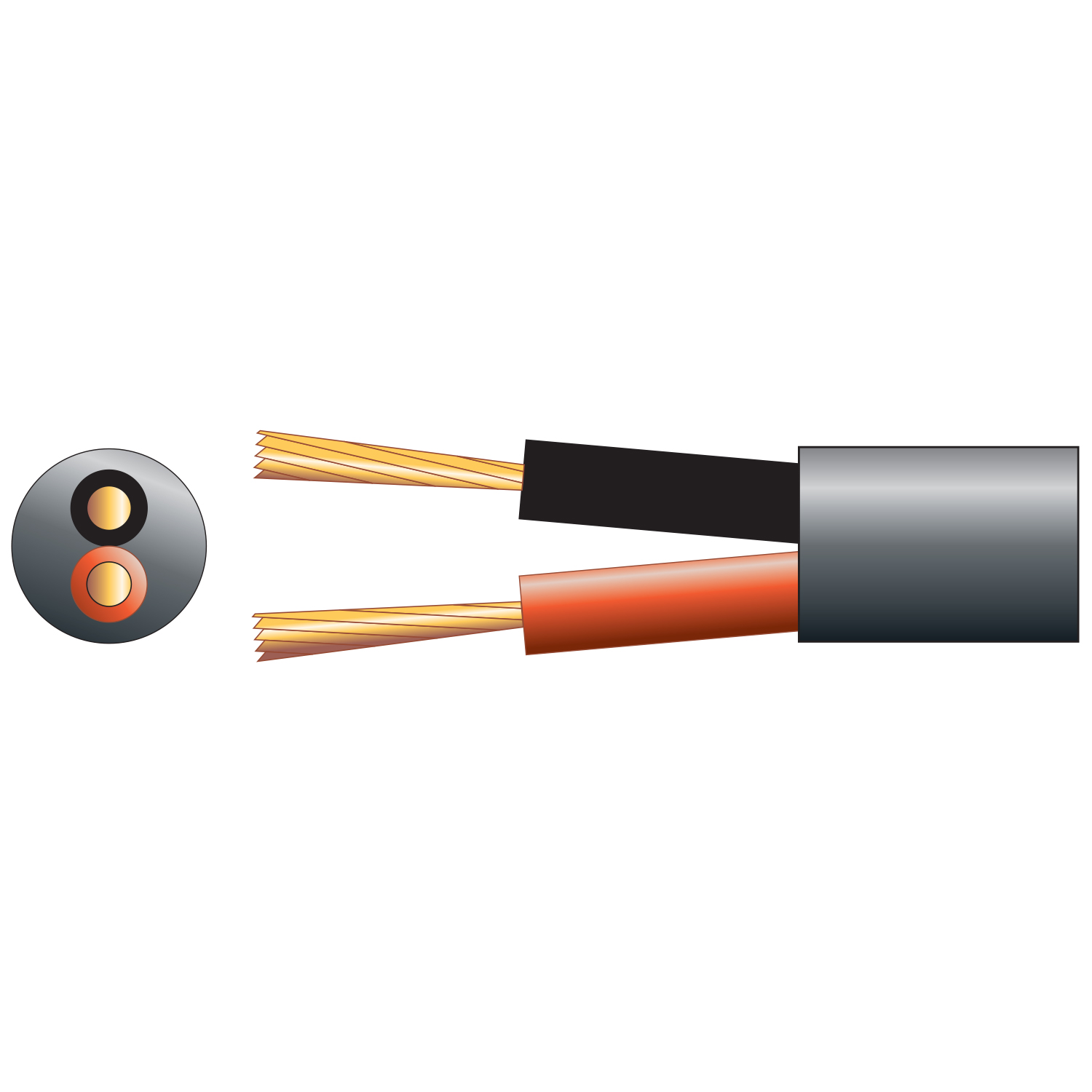 Mercury Speaker Cable Double Insulated LSZH 2x0.75mm Black 100m 807.106UK