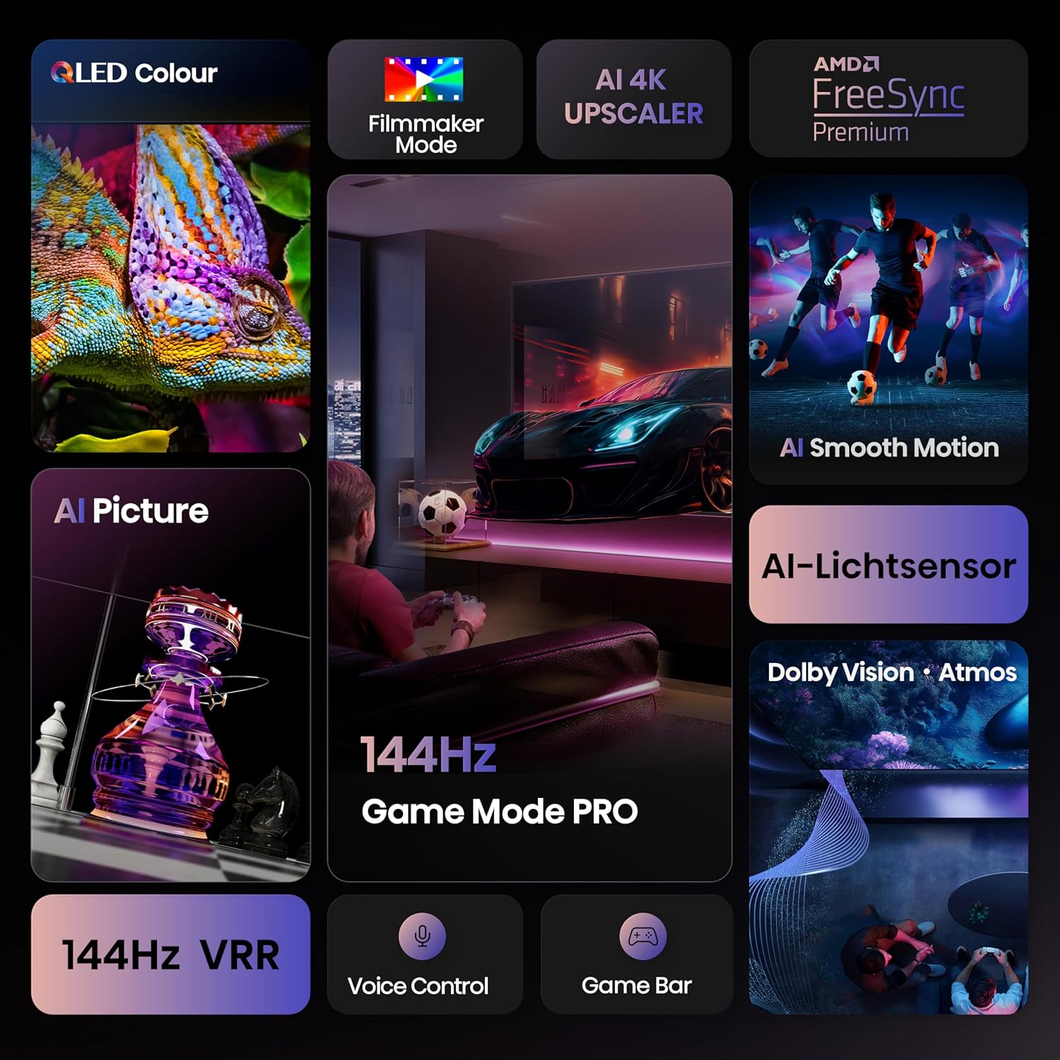 Hisense 65E7Q PRO 65'' 4K Smart QLED144hz TV - Image 2