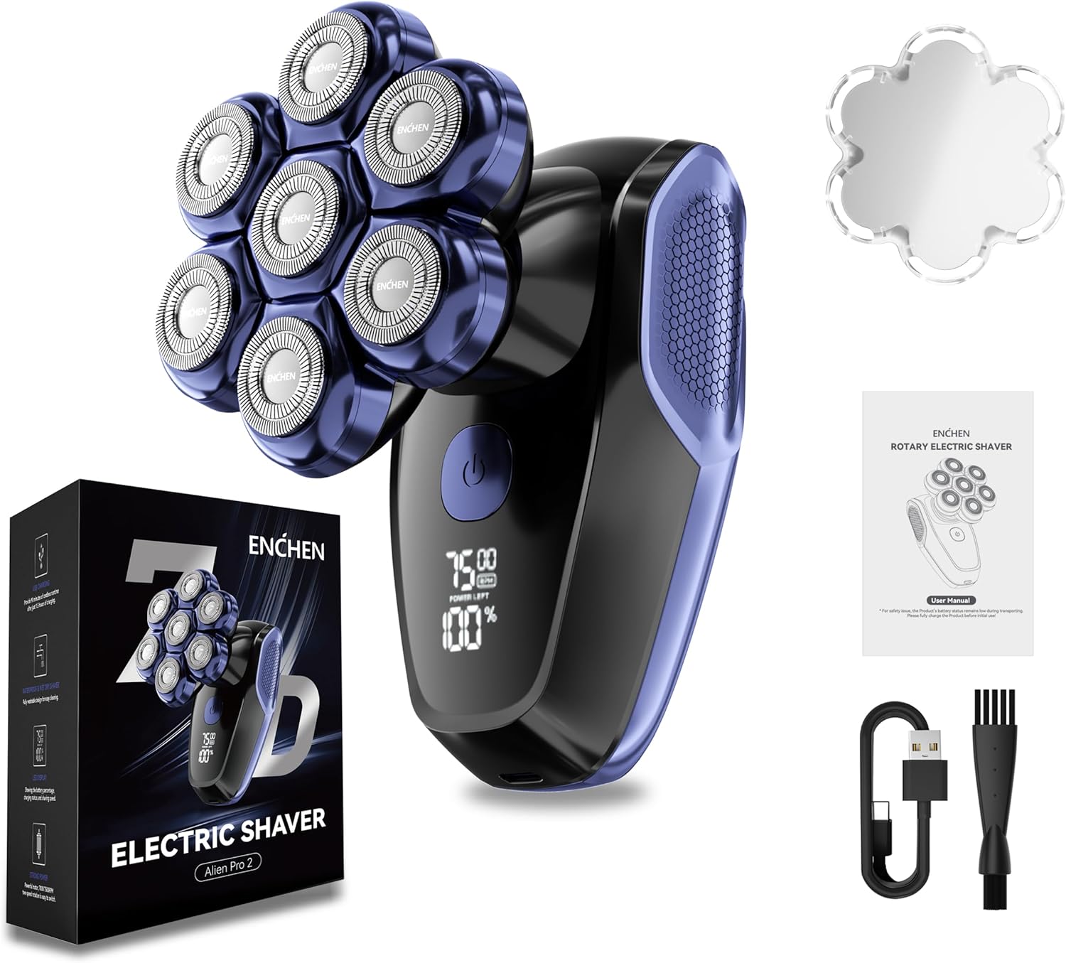 Enchen Hair Clipper Alien Pro 2 USB-C 800mAh Black - Image 7