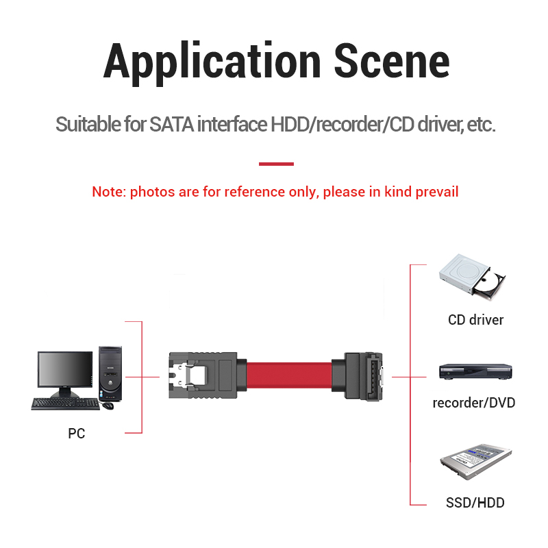 Vention IT Cable SATA 3.0 Cable 0.5M Red KDDRD - Image 6