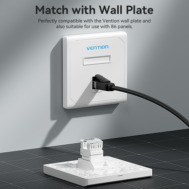 Vention NETWORK Keystone Jack CAT6 UTP 180 degrees White IRHW0 - Image 9