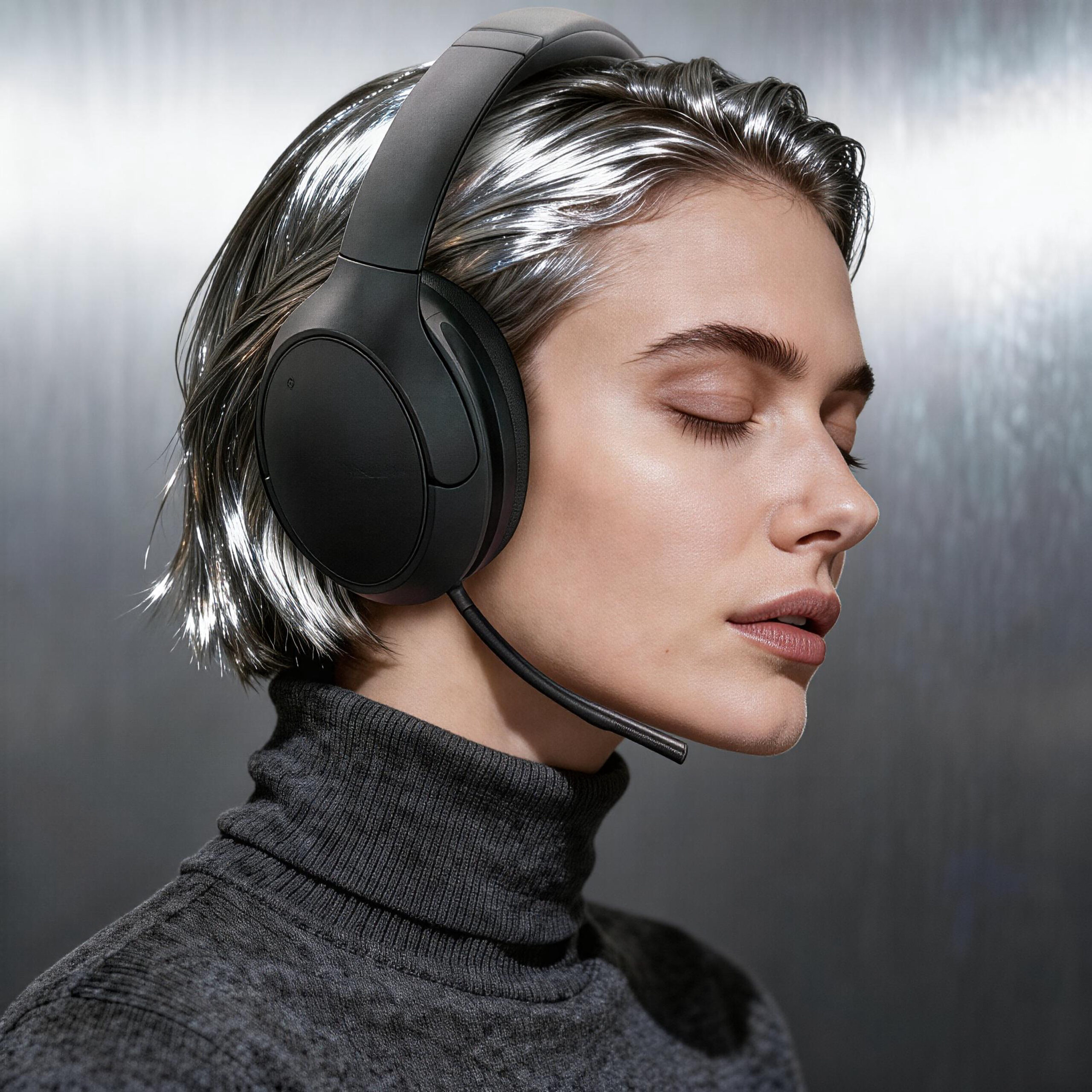Yealink Headset Wireless Bluetooth AI NC Adaptive ANC Retractable Mic Boom Foldable Design with Charging Stand BH78 Teams - Image 8
