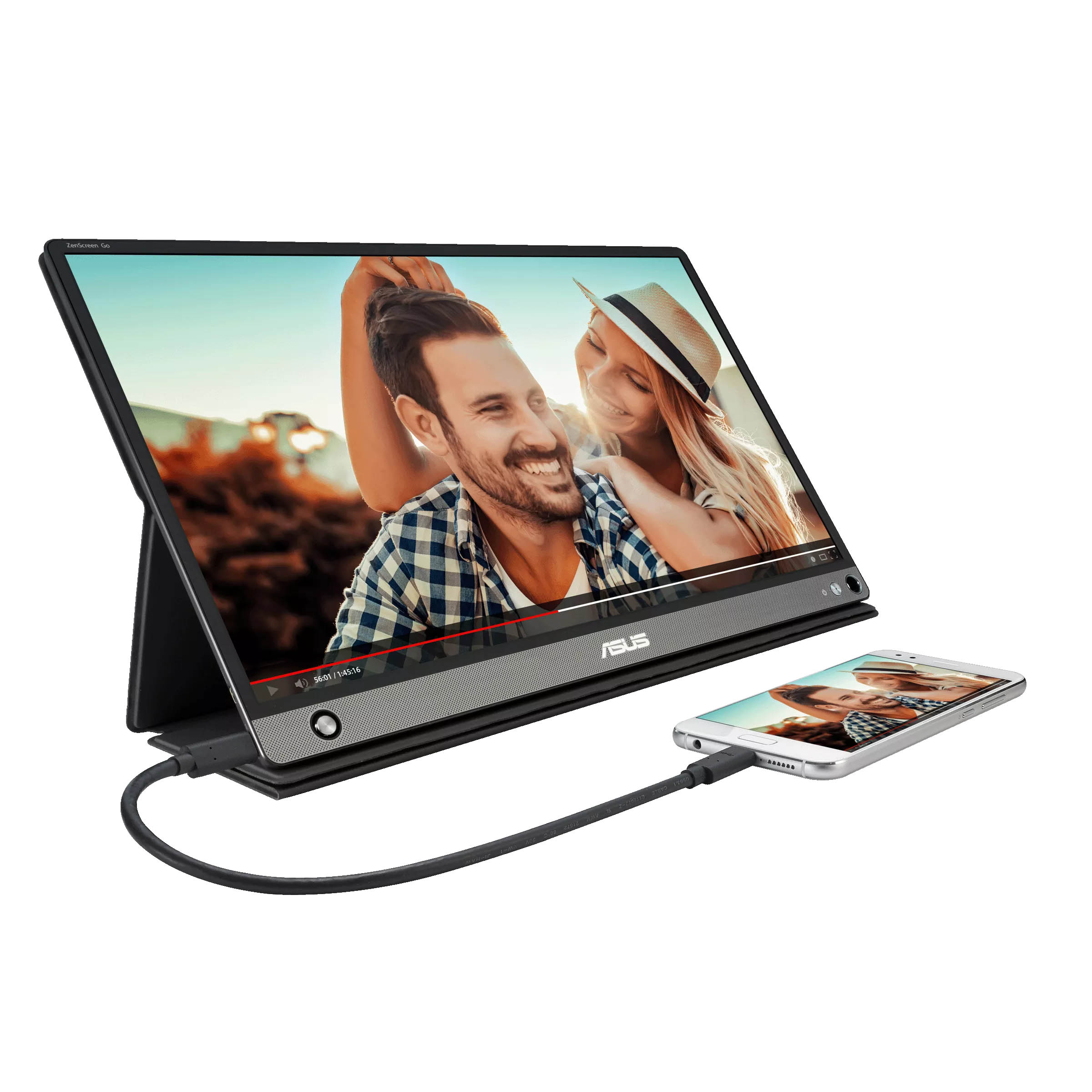 ASUS Monitor Portable ZenScreen GO 15.6" FHD IPS Built-in Battery Foldable Smart Case HDMI USB-C Speakers MB16AHP - Image 8
