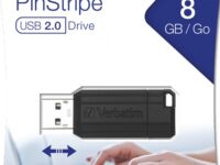 Verbatim USB Drive 2.0 Pinstripe 8GB Black