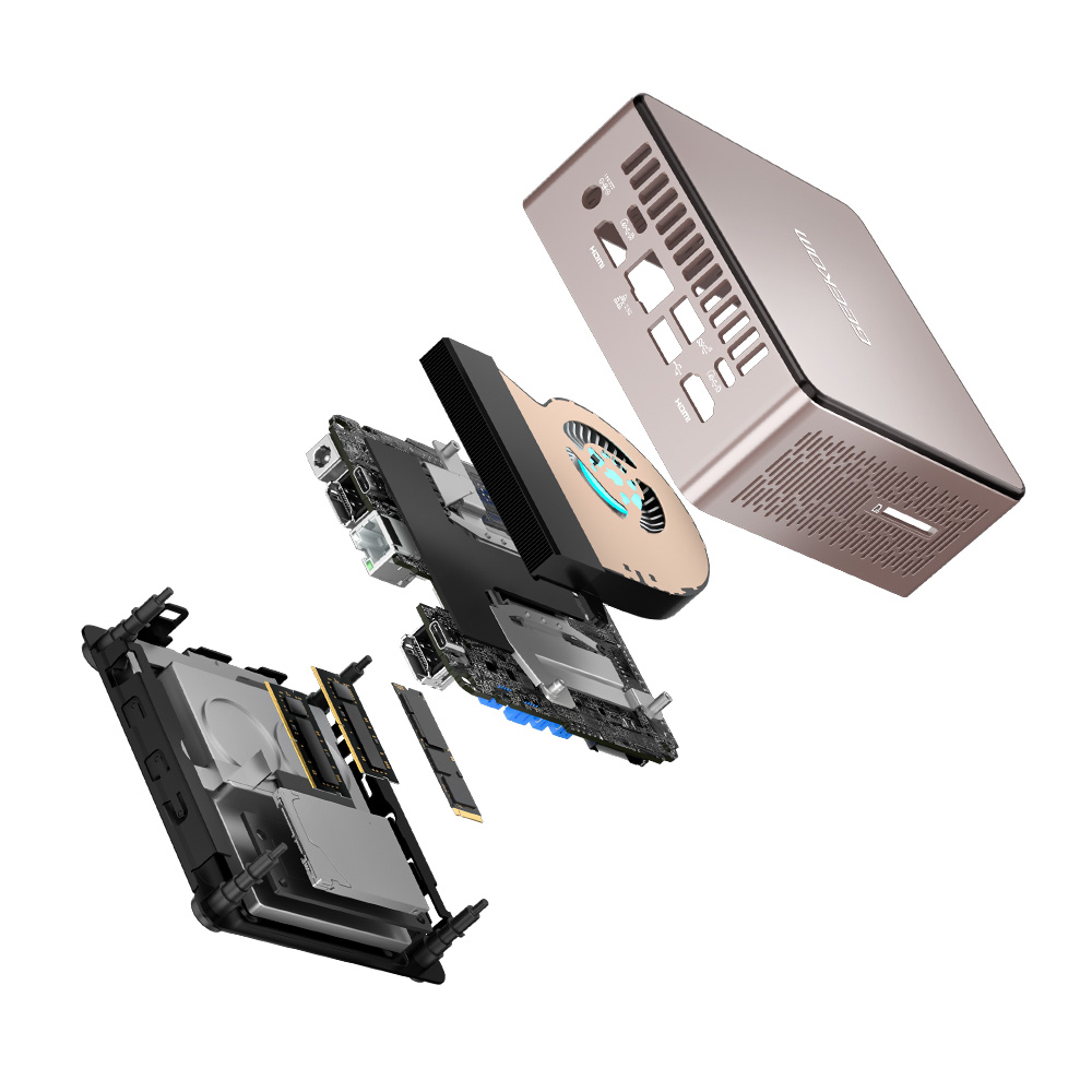 GEEKOM A5 Mini PC AMD Ryzen7 5825U 16GB DDR4, 512GB NVMe, 2.5GbE, HDMI/USB-C, Win11 Pro - Image 8
