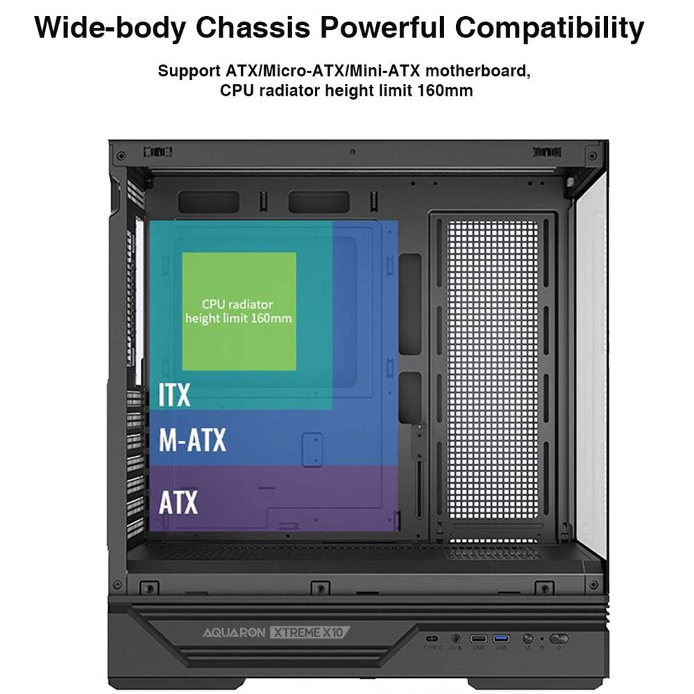 Armaggeddon Gaming Case ATX AQUARON XTREME X10 With 10x ARGB Fans - Image 7