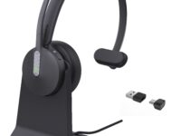 Yealink Headset Wireless Bluetooth 3-Mic NC with B/T Dongle & Charging Stand BH70 Mono Teams