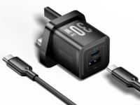 Vention Charger Wall GaN 30W 1xA 1xC+USBC Cable Black TZ-FEQB0-UK-01