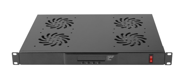 Lanberg 1U 230V Ventilation Panel LCD Display