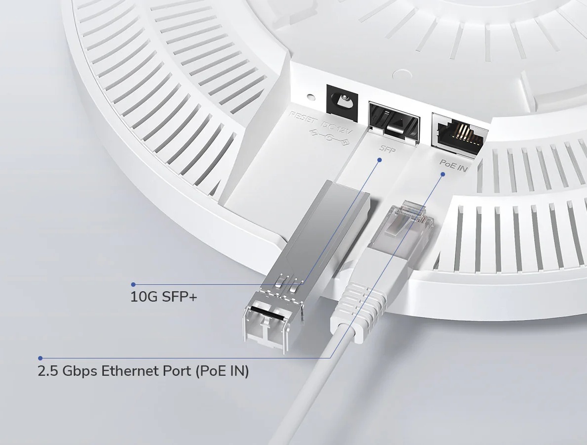 Cudy Access Point Ceiling BE11000 Tri-Band Wi-Fi 7 2.5G Access Point with 10G SFP+ AP11000 - Image 6