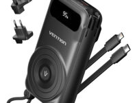 Vention Powerbank Wireless+Travel Charger 6in1 10000mAh Black FHXB0