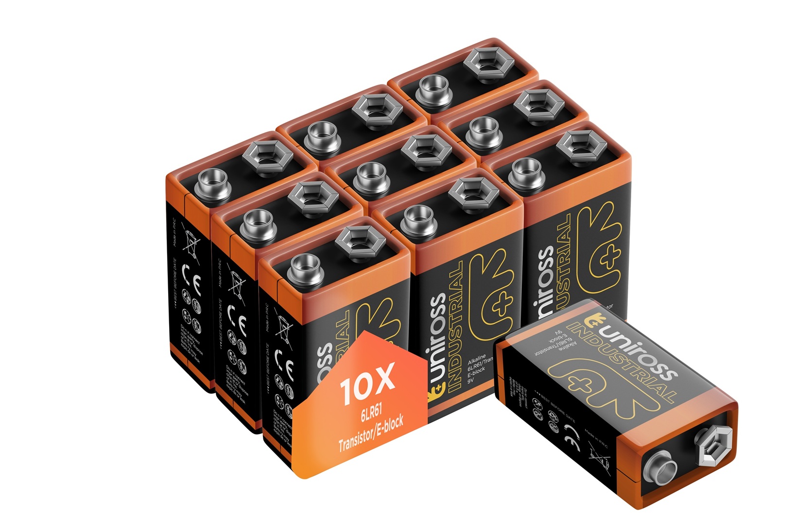 Uniross Alkaline 9V Industrial (Box of 10pcs) - Image 2