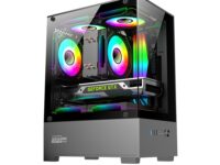 Armaggeddon Gaming Case M-ATX AQUARON Duplex ONE Black + 3xARGB (Bottom USB)