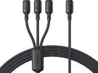 Baseus Cable 3in1 USB-C/Micro/Light to USB-C Silky One-for-Three 100W 1.5m Black