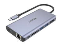 Unitek D1056A Type-C 3.1 HDMI/DP/RJ45/SD/PD100W Hub Space Grey
