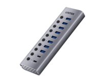 Unitek USB-C Hub 8xUSB-A Power Switch 2xUSB-C 12V3A H1315B