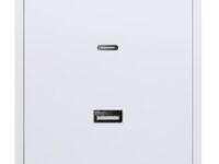 HDL Panel TILE SERIES Ivory White 1xUSB-A 1xUSB-C