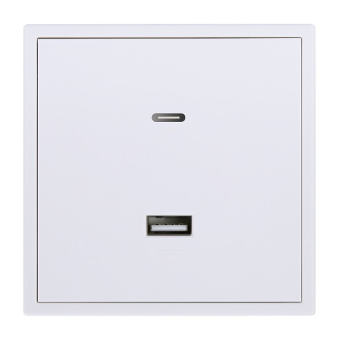 HDL Panel TILE SERIES Ivory White 1xUSB-A 1xUSB-C